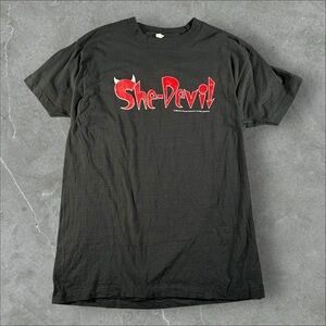 Vintage She-Devil Shirt Men Small Black 80s Movie Promo Rare Single Stitch Grail